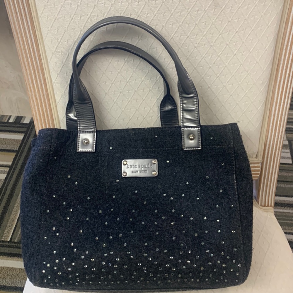 Kate spade gray wool like purse